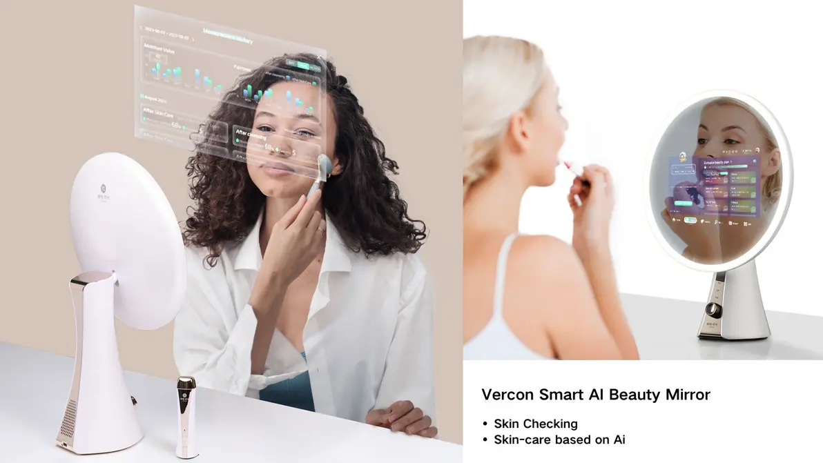 Modern AI smart mirror contrast