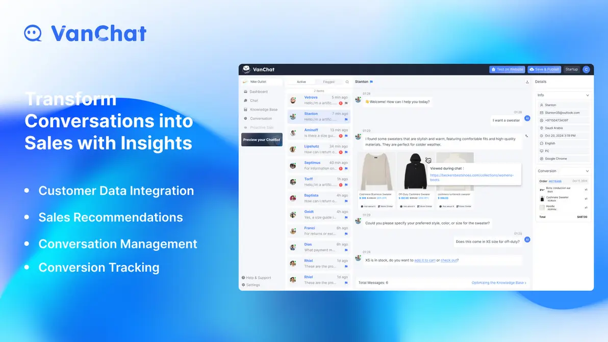 AppSumo lifetime deal dashboard for VanChat AI on Shopify in 2025