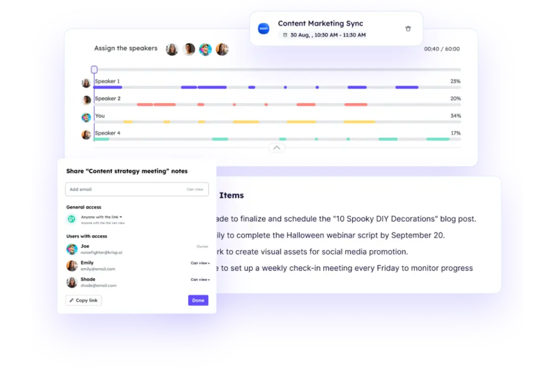 Real time transcription interface