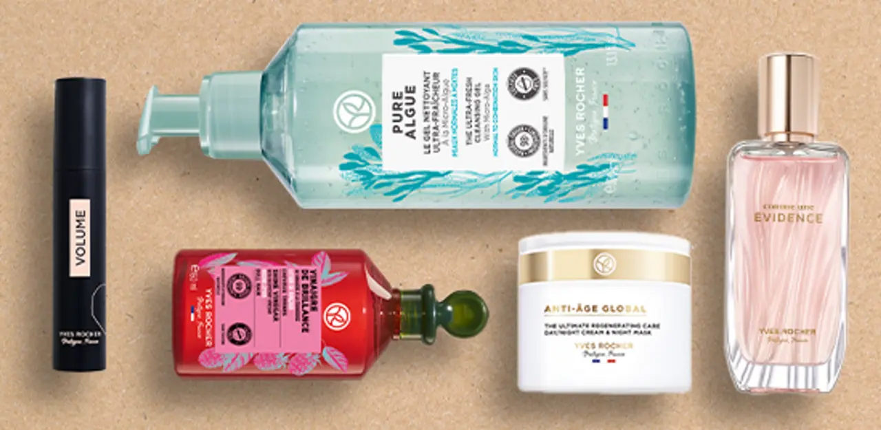 Group of bestselling skincare bottles