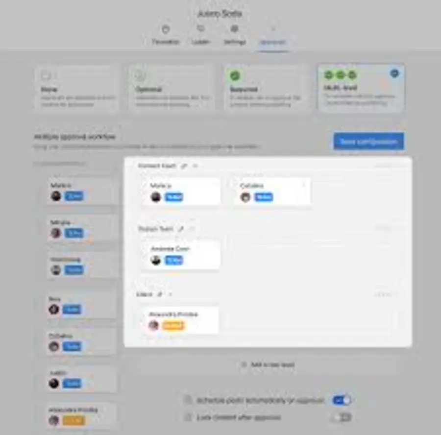Workflow process for event content