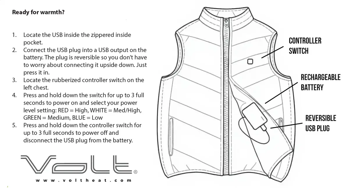 Heated vests winter outdoor activities