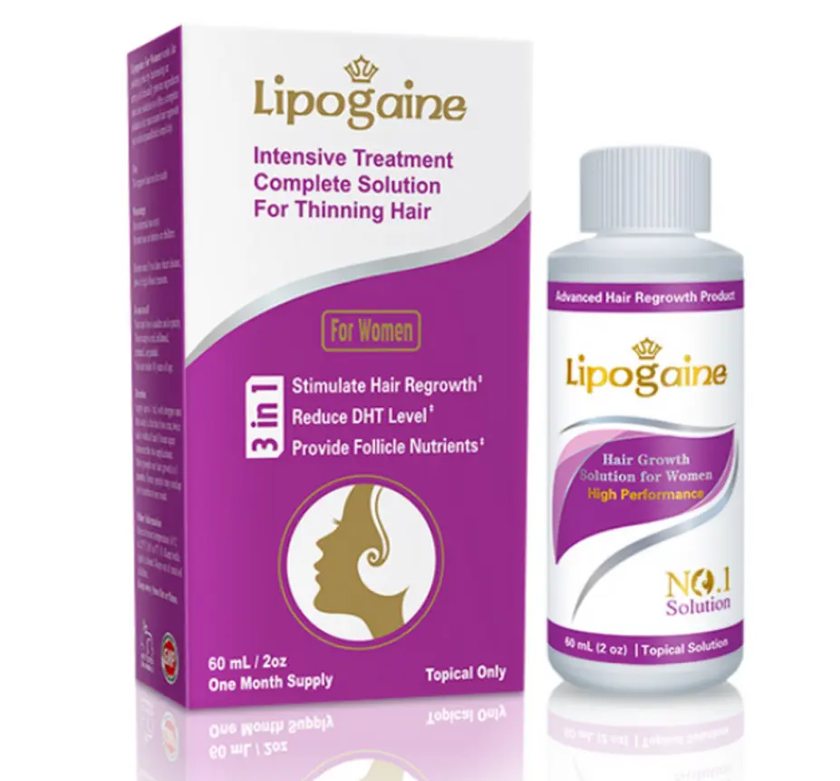 Before and After Lipogaine Hair Regrowth Results