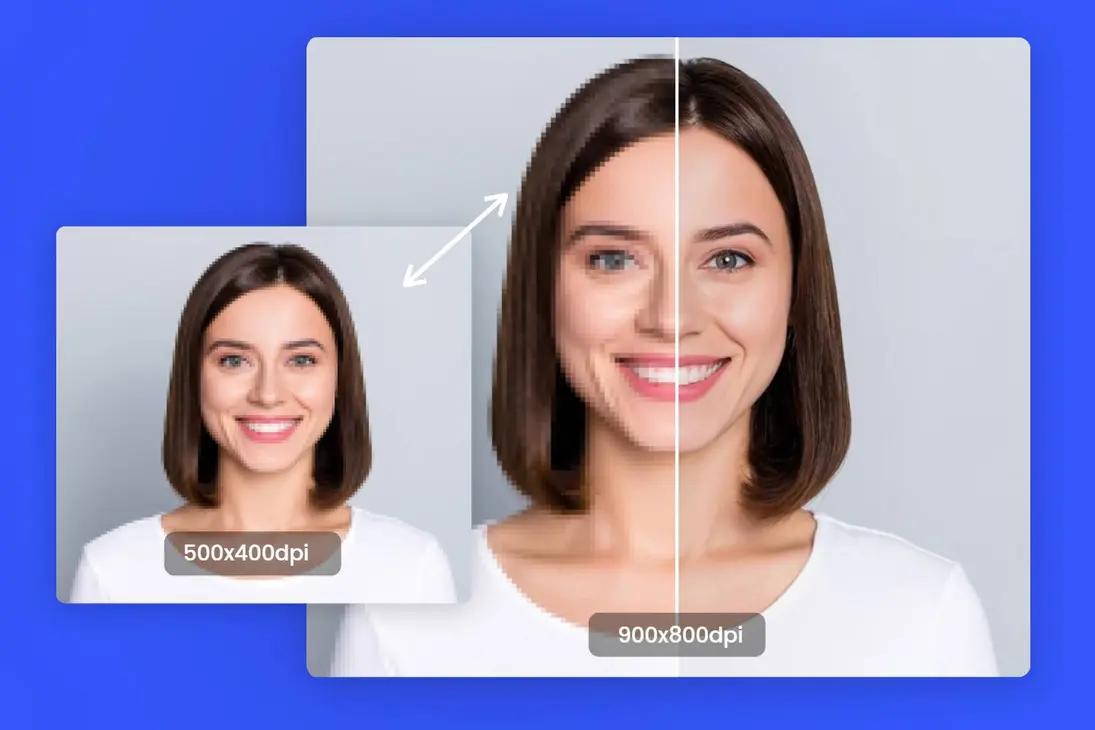 Before and after 4K upscaling comparison