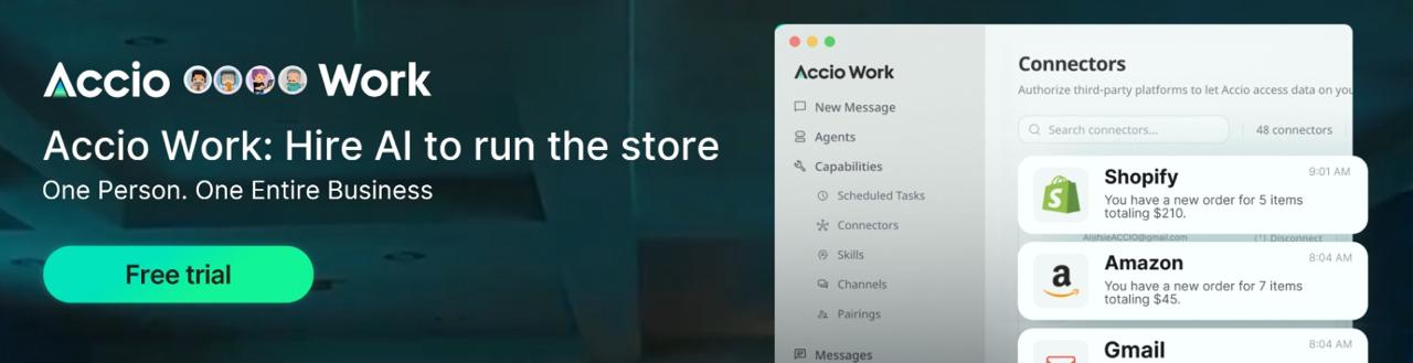 Accio Work: Hire AI to run the store. One person. One entire business.