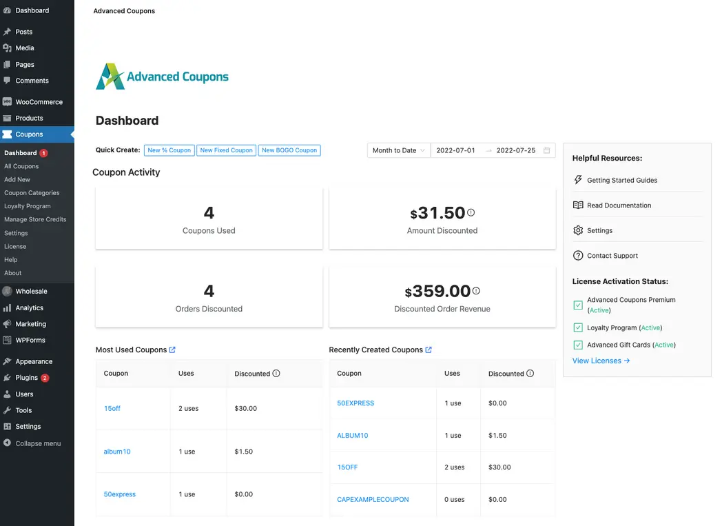 User Testimonials Advanced Coupons WooCommerce